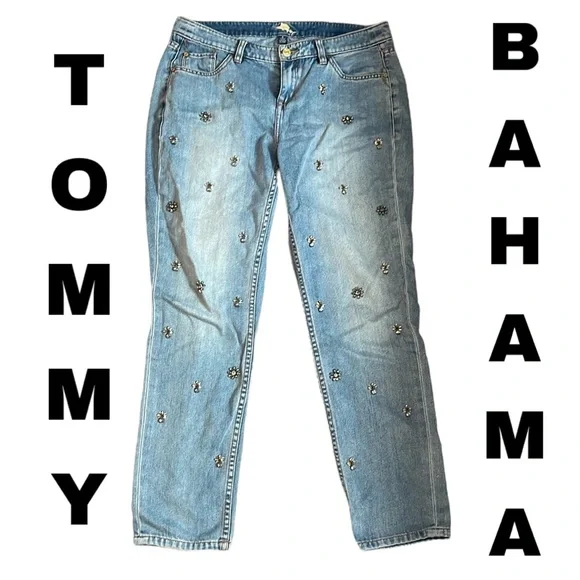 Tommy Bahama embellished boyfriend jeans - Picture 2 of 8